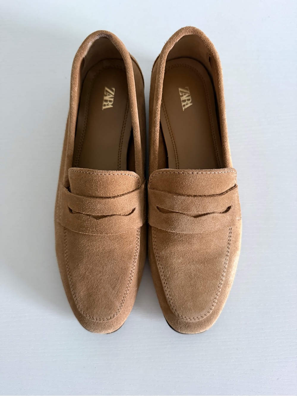Zara Suede penny Loafers